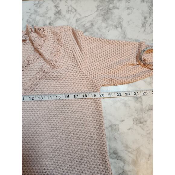 Cato Est. 1946 Women's Light Pink V-Neck Long Sleeve Pullover Blouse Size Large - Picture 5 of 6